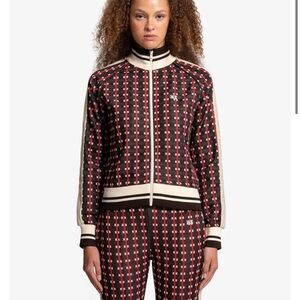 Wales Bonner Black and Red Patterned Jacket